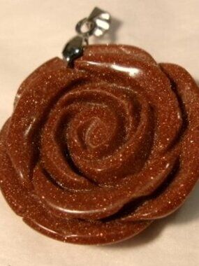 Various Stone Crafted Rose Necklaces Pendants*Lot of 5*Very Pretty